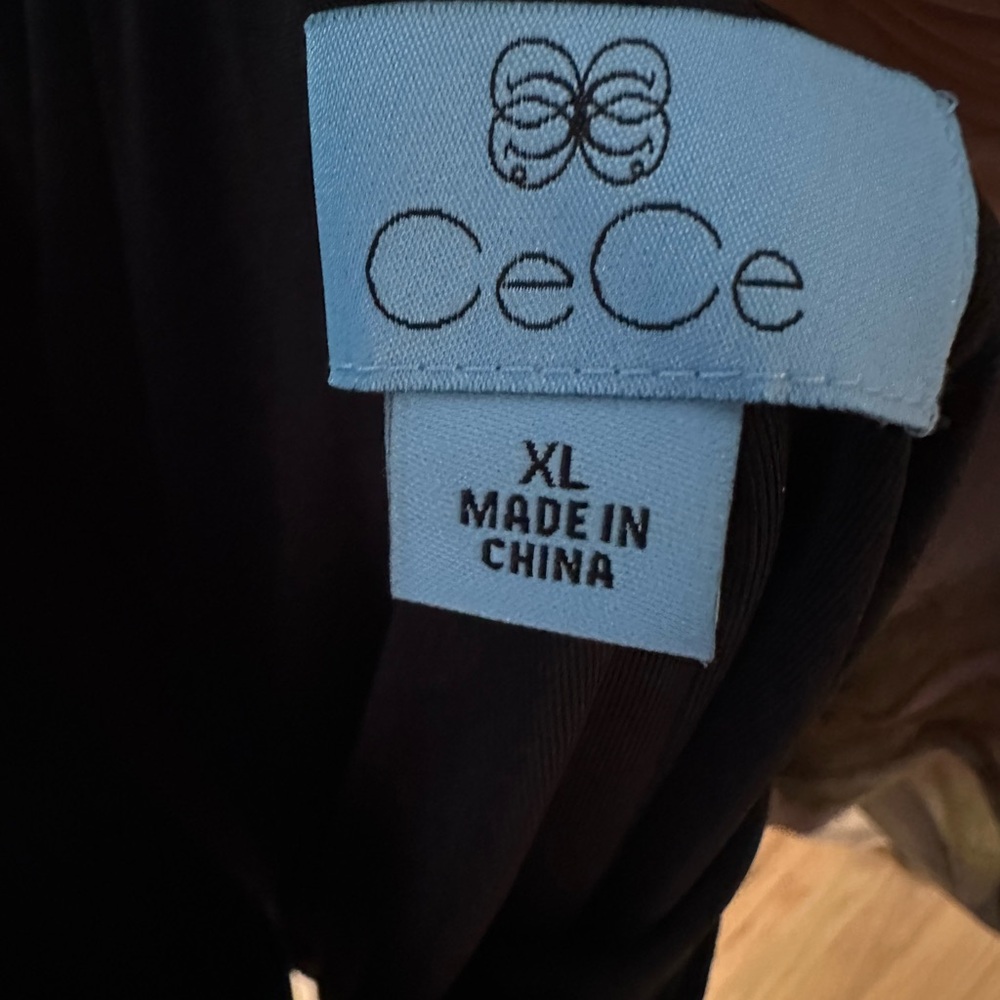 CeCe Black Racerback Mini Dress, Size XL, NWT - Picture 5 of 9